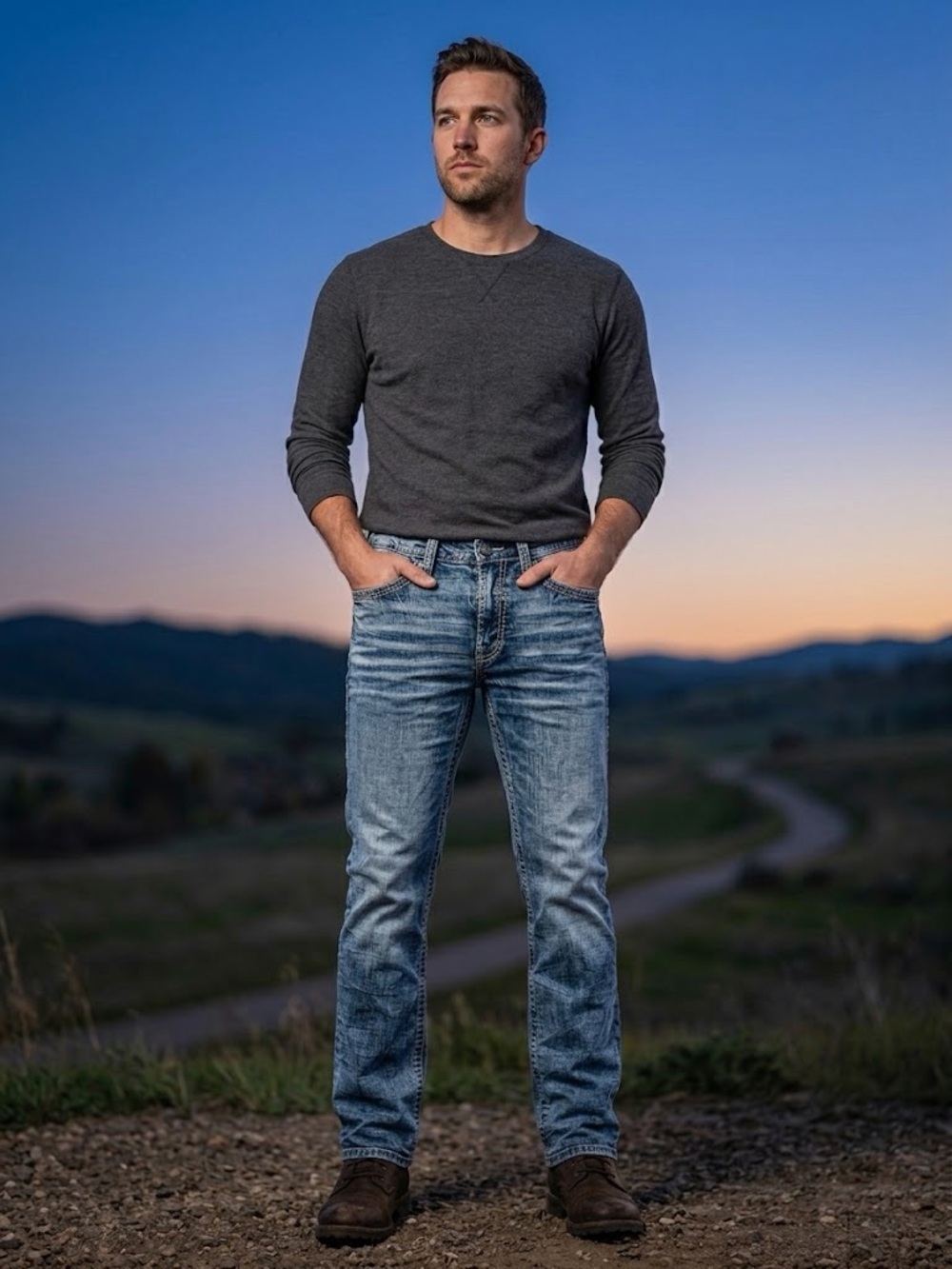 Buckle - Men's Light Blue Bootcut Jeans